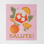 Orange Spritz - Amalfi Coast Cocktails Throw Blanket Gallery Image 2