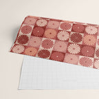 Retro Flowers Check Pattern XI Wrapping Paper Gallery Image 2