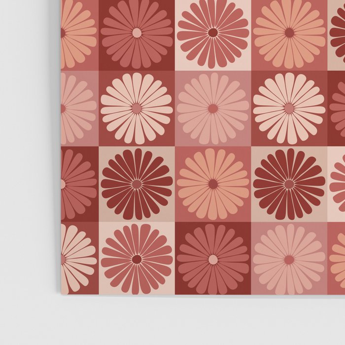 Retro Flowers Check Pattern XI Poster Gallery Image 3