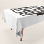 'Writing On The Wall' Mid Century Modern Fun Abstract Shapes  Tablecloth Gallery Image 1