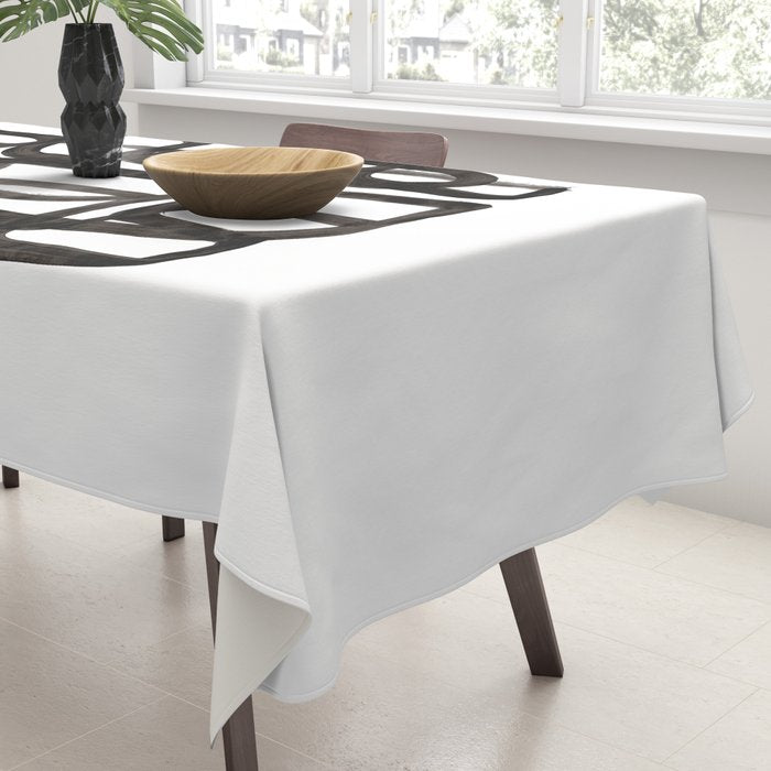 'Writing On The Wall' Mid Century Modern Fun Abstract Shapes  Tablecloth Gallery Image 3
