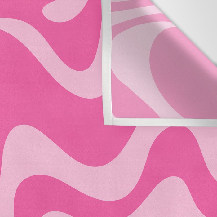 Retro Liquid Swirl Abstract Pattern in Y2K Pink on Pink Wall Tapestry Gallery Image 3