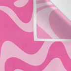 Retro Liquid Swirl Abstract Pattern in Y2K Pink on Pink Wall Tapestry Gallery Image 3