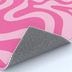 Retro Liquid Swirl Abstract Pattern in Y2K Pink on Pink Rug Gallery Image 4