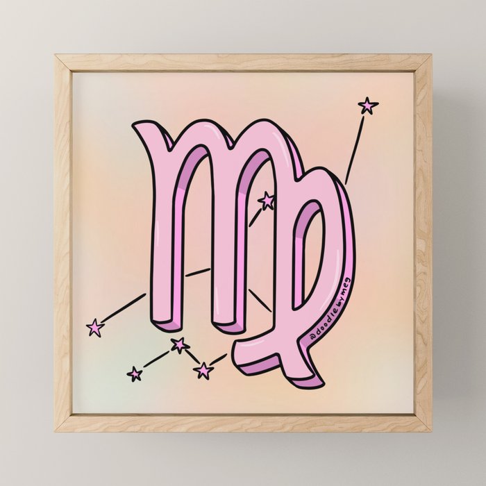 Virgo Symbol Mini Art Print Gallery Image 1