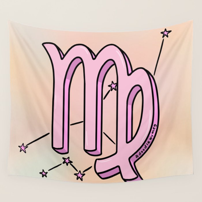 Virgo Symbol Wall Tapestry Gallery Image 4