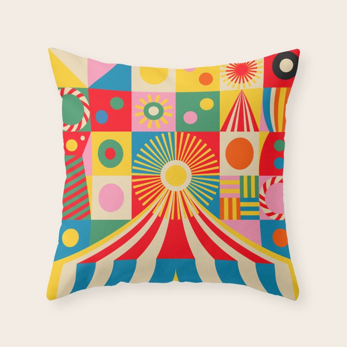 Happy Circus Throw Pillow Gallery Image 6