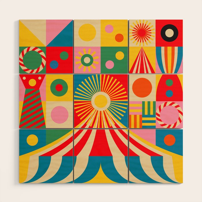 Happy Circus Wood Wall Art Gallery Image 1