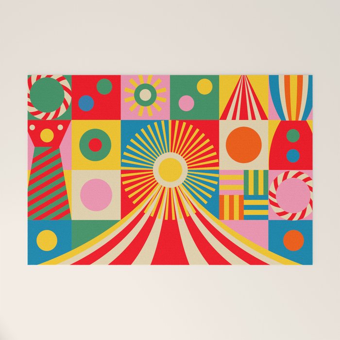 Happy Circus Welcome Mat Gallery Image 1