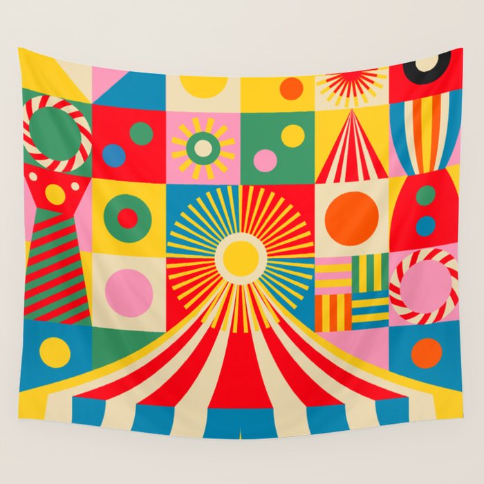 Happy Circus Wall Tapestry Gallery Image 1