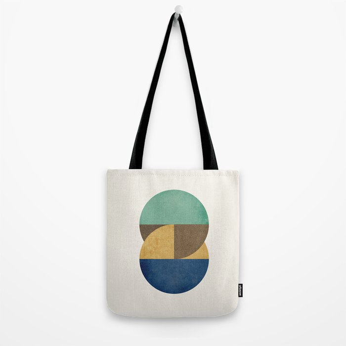 Circle color pieces abstract geometric Tote Bag Gallery Image 2
