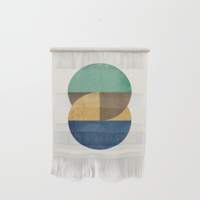 Circle color pieces abstract geometric Wall Hanging Gallery Image 1