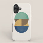 Circle color pieces abstract geometric iPhone Case Gallery Image 1