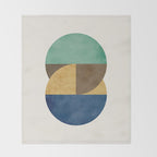 Circle color pieces abstract geometric Throw Blanket Gallery Image 2