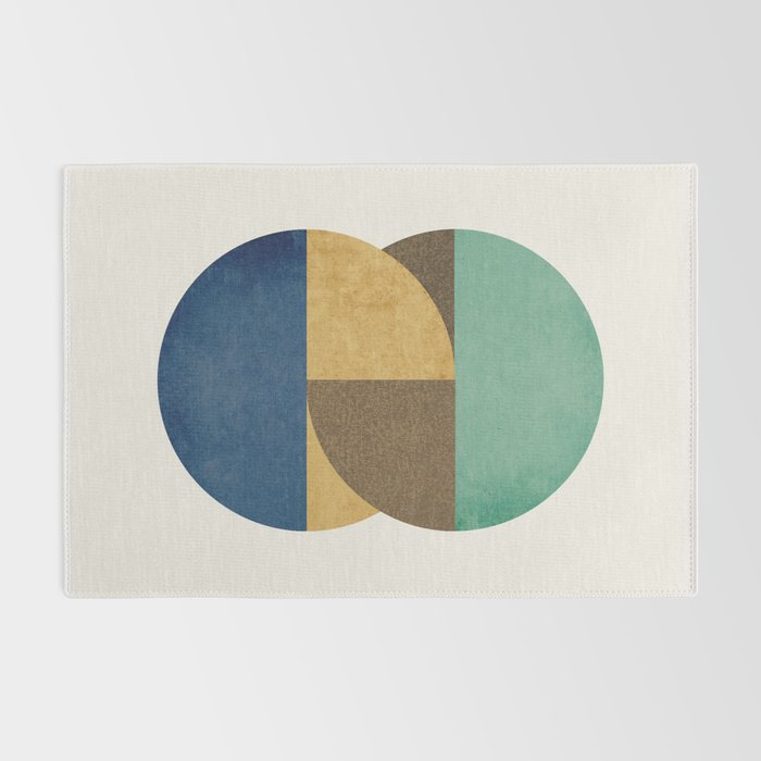 Circle color pieces abstract geometric Rug Gallery Image 2