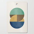 Circle color pieces abstract geometric Cutting Board Gallery Image 1