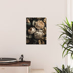 Victorian Cameo and Dark Floral Print Poster Gallery Image 2