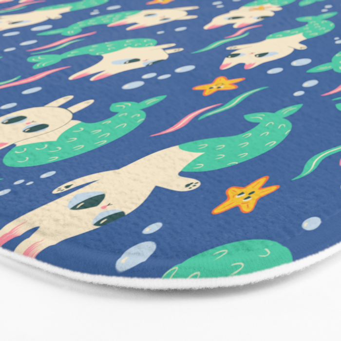 Pretty Purrmaids - Cat Mermaids Bath Mat Gallery Image 3