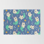Pretty Purrmaids - Cat Mermaids Rug Gallery Image 2