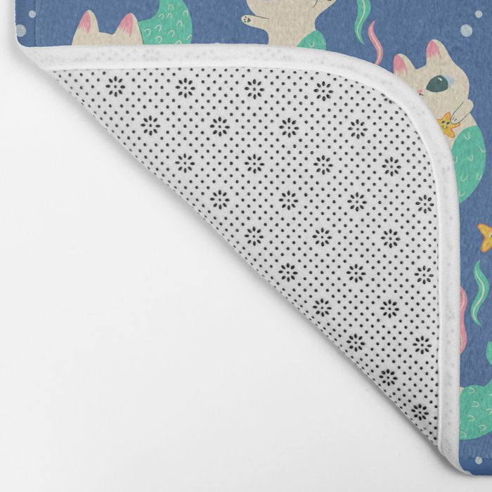Pretty Purrmaids - Cat Mermaids Bath Mat Gallery Image 2