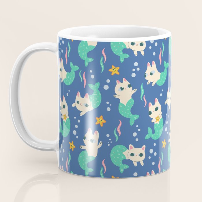 Pretty Purrmaids - Cat Mermaids Coffee Mug Gallery Image 3