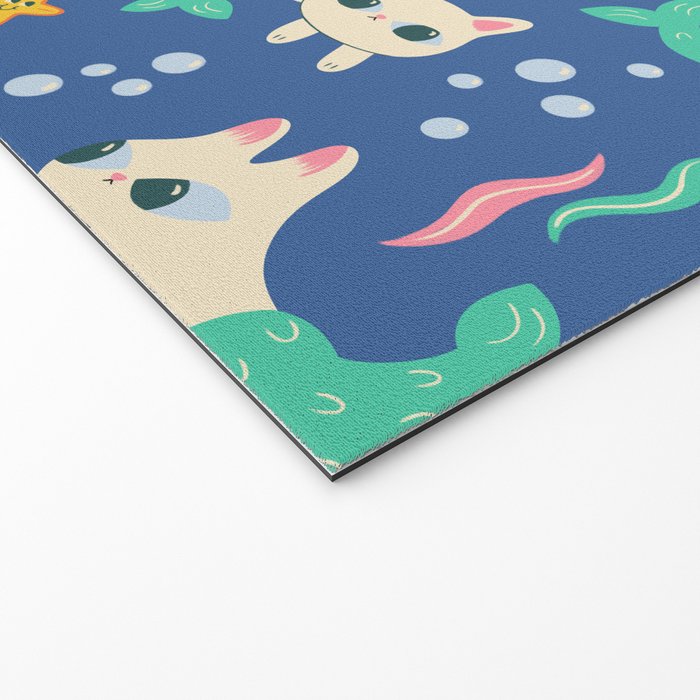 Pretty Purrmaids - Cat Mermaids Welcome Mat Gallery Image 2