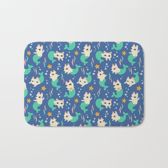 Pretty Purrmaids - Cat Mermaids Bath Mat Gallery Image 1