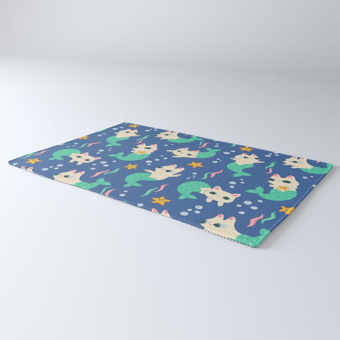 Pretty Purrmaids - Cat Mermaids Rug Gallery Image 3