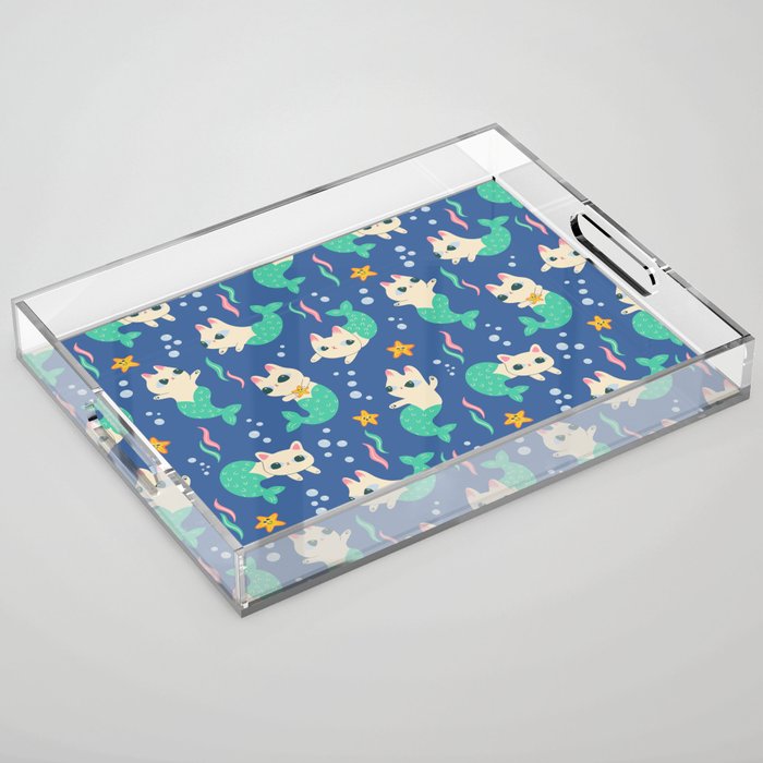 Pretty Purrmaids - Cat Mermaids Acrylic Tray Gallery Image 1