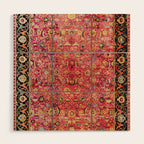 Shirvan Antique Persian Rug Print Wood Wall Art Gallery Image 1