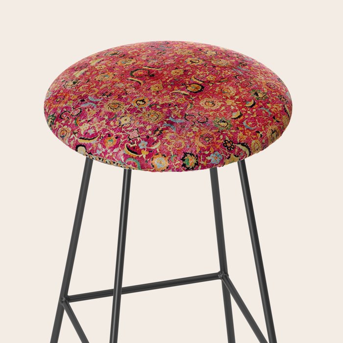Shirvan Antique Persian Rug Print Stool Gallery Image 2