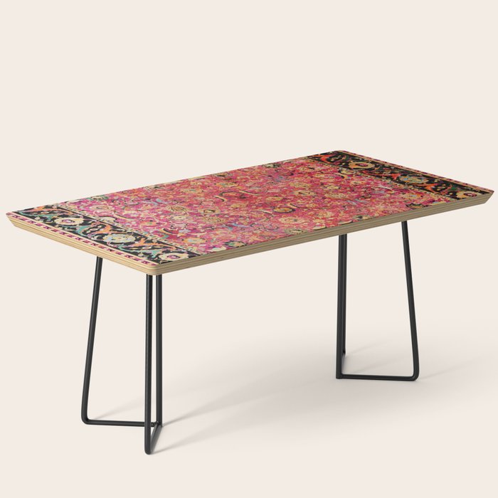 Shirvan Antique Persian Rug Print Coffee Table Gallery Image 1