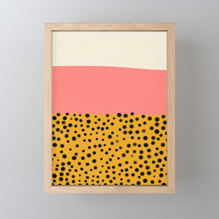 Cheetah & Peach | PATTERN 04: The Retro Edition Mini Art Print Gallery Image 1