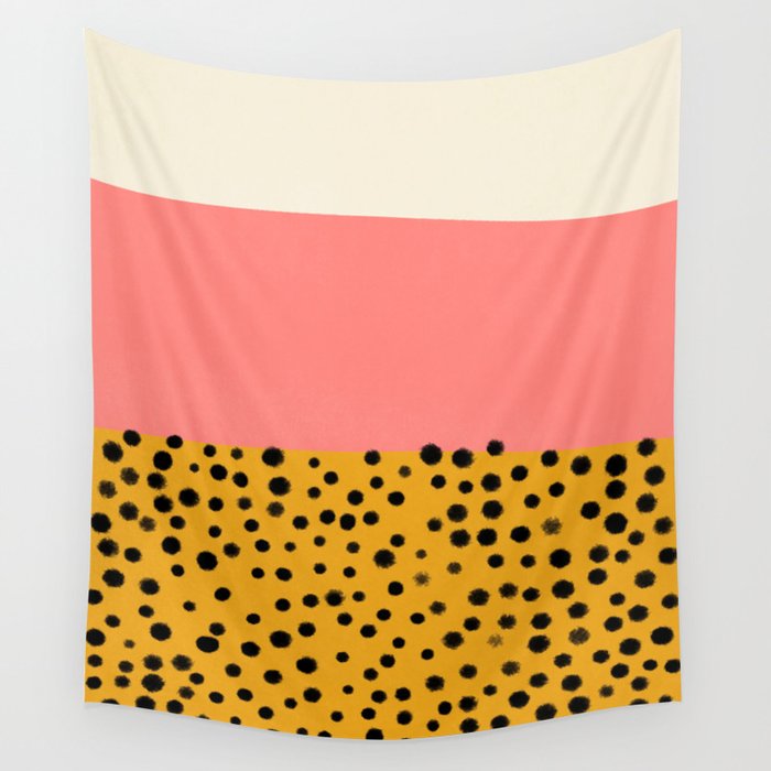 Cheetah & Peach | PATTERN 04: The Retro Edition Wall Tapestry Gallery Image 4