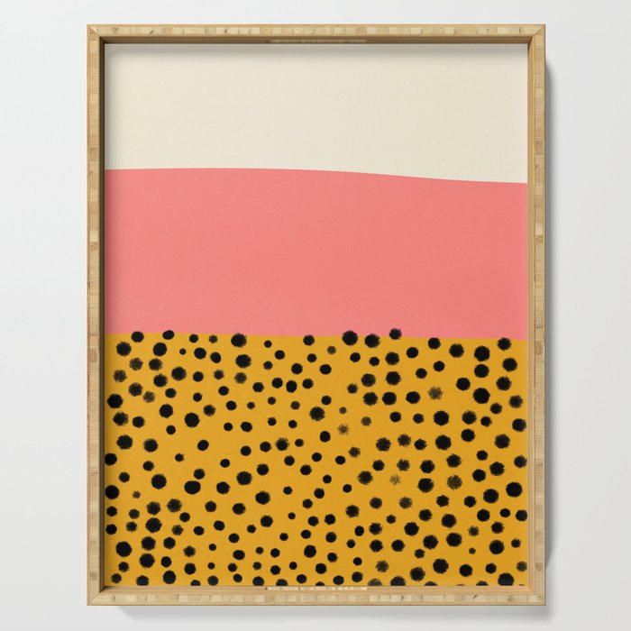 Cheetah & Peach | PATTERN 04: The Retro Edition Serving Tray Gallery Image 1