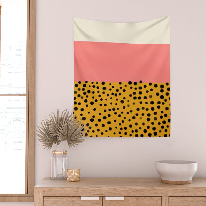 Cheetah & Peach | PATTERN 04: The Retro Edition Wall Tapestry Gallery Image 2