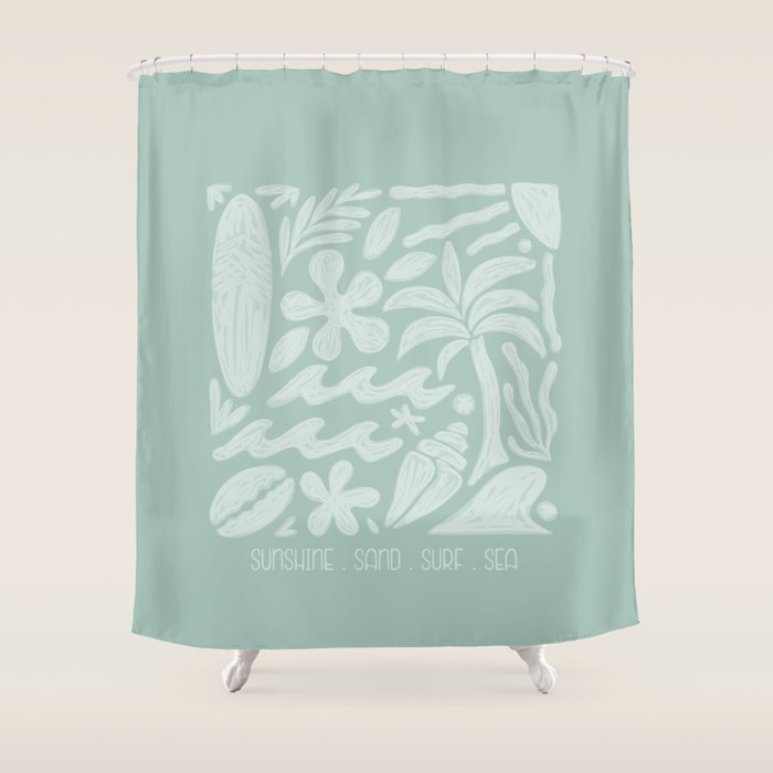 Sunshine and Surf Shower Curtain Gallery Image 1