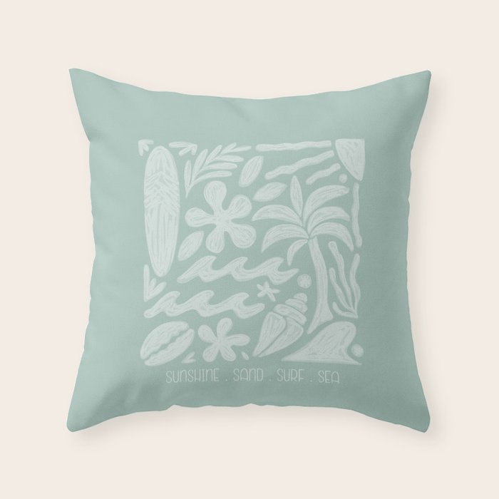 Sunshine and Surf Throw Pillow Gallery Image 6