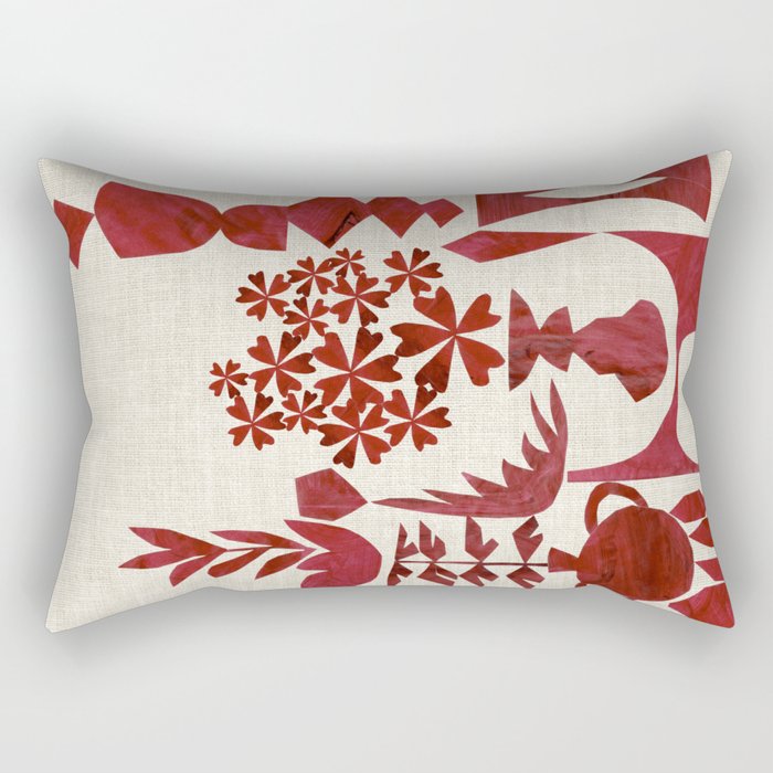Crimson Window Sill Rectangular Pillow Gallery Image 2