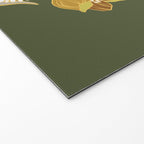 70s, flowers, green, retro, vintage, floral bouquet, olive green Welcome Mat Gallery Image 2