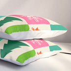 Retro Ditsy Holiday Icons Check pattern - candy Pillow Sham Gallery Image 3