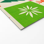 Retro Ditsy Holiday Icons Check pattern - candy Welcome Mat Gallery Image 2