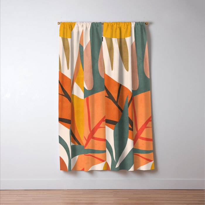 Abstract Art Jungle 5 Window Curtain Gallery Image 3