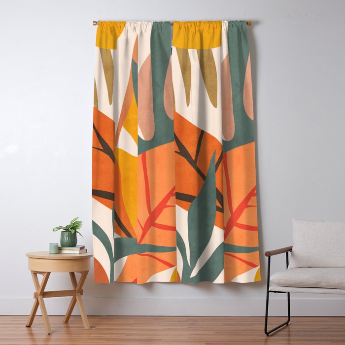 Abstract Art Jungle 5 Window Curtain Gallery Image 5