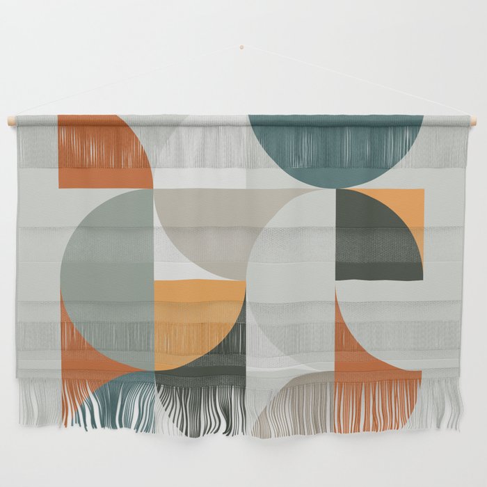Mid Century Geometric 12 Wall Hanging Gallery Image 1