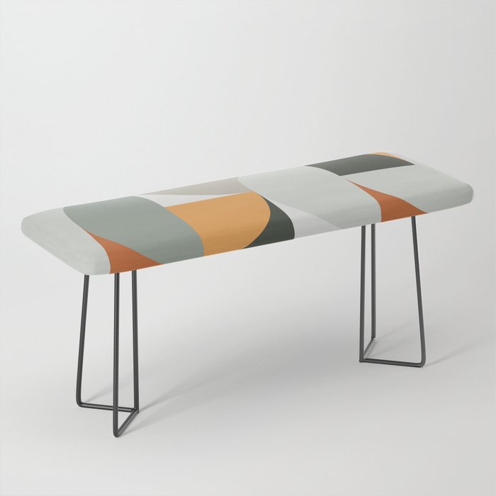 Mid Century Geometric 12 Bench Gallery Image 1