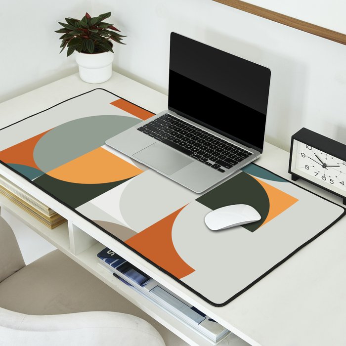 Mid Century Geometric 12 Desk Mat Gallery Image 2