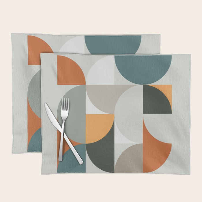 Mid Century Geometric 12 Placemat Gallery Image 1