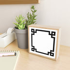 Black Greek Key Border Mini Art Print Gallery Image 2