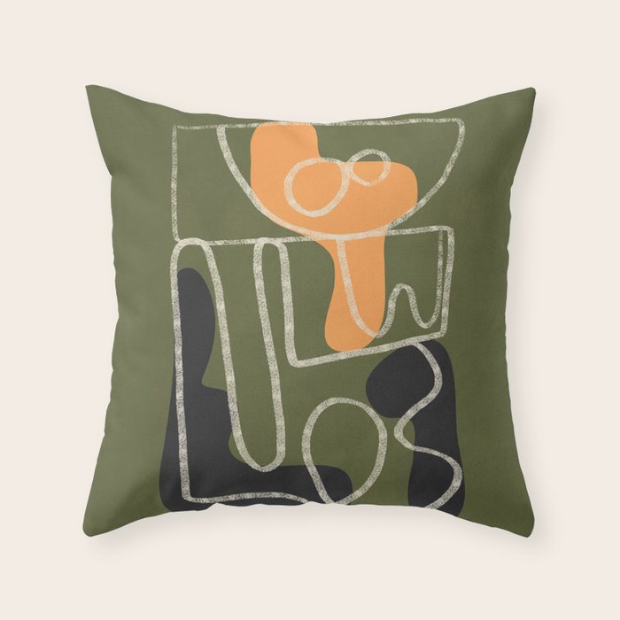 Organic Minimalist Layers 7 Throw Pillow Gallery Image 6